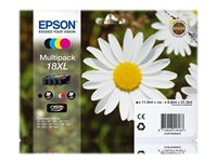 Epson 18XL Multipack - 4-pack - XL - svart, gul, cyan, magenta - original - blister med RF-larm/akustiskt larm - bläckpatron - för Expression Home XP-212, 215, 225, 312, 315, 322, 325, 412, 415, 422, 425 C13T18164020