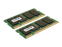 Crucial - DDR2 - sats - 8 GB: 2 x 4 GB - SO DIMM 200-pin - 800 MHz / PC2-6400 - CL6 - 1.8 V - ej buffrad - icke ECC CT2KIT51264AC800