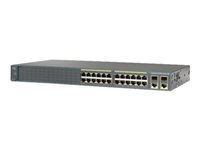 Cisco Catalyst 2960-24LC-S - Switch - Administrerad - 8 x 10/100 (PoE) + 2 x kombinations-Gigabit SFP + 16 x 10/100 - rackmonterbar - PoE (123 W) WS-C2960-24LC-S