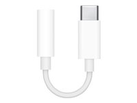 Apple USB-C to 3.5 mm Headphone Jack Adapter - USB-C till uttagsadapter för hörlurar - 24 pin USB-C hane till mini-phone stereo 3.5 mm hona MU7E2ZM/A