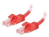 C2G Cat6 Booted Unshielded (UTP) Crossover Patch Cable - Övergångskabel - RJ-45 (hane) till RJ-45 (hane) - 50 cm - UTP - CAT 6 - formpressad, hakfri, tvinnad - röd 83556