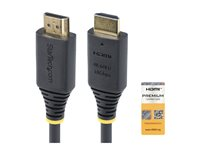 StarTech.com 1.6ft (50cm) Premium Certified High Speed HDMI Cable, 4K60Hz - Premium hög hastighet - HDMI-kabel med Ethernet - HDMI hane till HDMI hane - 50 cm - svart - 4K60Hz stöd, passiv HDMI2-CABLE-4K60-50C