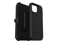 OtterBox Defender Series - Baksidesskydd för mobiltelefon - robust - MagSafe-kompatibilitet - polykarbonat, syntetiskt gummi - svart - för Apple iPhone 13, 14, 15 77-92556