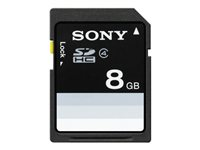 Sony - Flash-minneskort - 8 GB - Class 4 - SDHC - för Cyber-shot DSC-H100, HX10, HX200, TX100; Handycam HDR-CX740; Tablet S SGPT113; a NEX C3 SF8N4