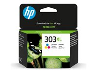 HP 303XL - 10 ml - Lång livslängd - färg (cyan, magenta, gul) - original - bläckpatron T6N03AE#LS3