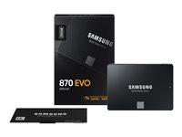 Samsung 870 EVO MZ-77E250B - SSD - krypterat - 250 GB - inbyggd - 2.5" - SATA 6Gb/s - buffert: 512 MB - 256 bitars AES - TCG Opal Encryption MZ-77E250B/EU