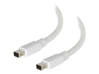 C2G 3m Mini DisplayPort Cable 4K UHD M/M - White - DisplayPort-kabel - Mini DisplayPort (hane) till Mini DisplayPort (hane) - 3 m - vit 84412