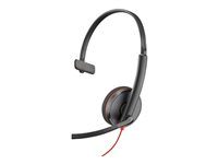 Poly Blackwire 3210 - Blackwire 3200 Series - headset - på örat - kabelansluten - USB-C - svart - UC-certifierad, Certifierad för Skype for Buisness, Cisco Jabber-certifierad, Avaya-certifierad 8X214AA