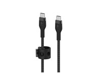 Belkin BoostCharge - USB-kabel - 24 pin USB-C (hane) till 24 pin USB-C (hane) - 2 m - svart CAB011BT2MBK