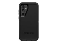 OtterBox Defender Series - Baksidesskydd för mobiltelefon - polykarbonatskal, överdrag av syntetgummi, polykarbonathölster - svart - för Samsung Galaxy S23 FE 77-94283