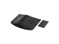 HP 965 - Sats med tangentbord och tangentsats - kompakt storlek, 2-zonslayout, separat knappsats, lågprofilstangenter, flera enheter - trådlös - Bluetooth - hela norden - svart 7E756AA#UUW
