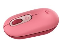 Logitech POP - Mus - anpassningsbar emoji - optisk - 4 knappar - trådlös - Bluetooth 5.1 LE - hjärtekrossare 910-006548