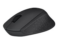 Logitech M280 - Mus - högerhänt - optisk - 3 knappar - trådlös - 2.4 GHz - trådlös USB-mottagare - svart 910-004287
