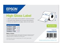 Epson - Högblank - 76 x 51 mm 610 etikett (er) (1 rulle/rullar x 610) matrisskurna etiketter - för ColorWorks CW-C4000E (BK), CW-C4000E (MK); TM C3500 C33S045542