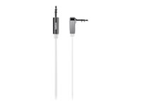 Belkin MIXIT Aux Cable - Ljudkabel - mini-phone stereo 3.5 mm hane till mini-phone stereo 3.5 mm hane - 91 cm - vit - 90° kontakt, platt AV10128CW03-WHT