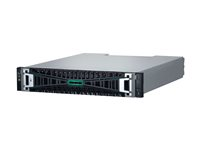 HPE Modular Smart Array 2070 10/25GbE iSCSI SFF Storage - Halvledarenhet/hårddisk-array - 92 TB - 24 fack (SAS-3) - SSD 7.68 TB x 12 - iSCSI (10 GbE), iSCSI (25 GbE) (extern) - kan monteras i rack - 2U - med 4 x 25Gb iSCSI XCVR-transceiver P84184-B25