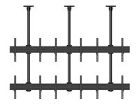 Multibrackets M Pro MBC3X2U2 - Monteringssats (takmontering) - för 12 LCD-bildskärmar - aluminium, stål - svart - skärmstorlek: 40"-65" - takmonterbar 7350073733606