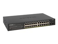 NETGEAR Smart GS324TP - Switch - smart - 24 x 10/100/1000 (PoE+) + 2 x SFP - skrivbordsmodell, rackmonterbar - PoE+ (190 W) GS324TP-100EUS