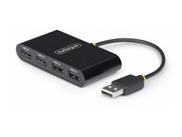 StarTech.com 4-Port USB 2.0 Hub, USB Bus Powered, Small Travel Mini USB Hub, USB 2.0 Splitter, Multi-Port Portable USB Hub, 480Mbps, Overcurrent Protection (OCP) - Hubb - 4 x USB 2.0 - skrivbordsmodell ST4200MINI2-USB-HUB