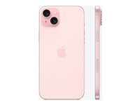 Apple iPhone 15 Plus - 5G smartphone - dual-SIM / Internminne 128 GB - OLED-skärm - 6.7" - 2796 x 1290 pixels - 2 bakre kameror 48 MP, 12 MP - front camera 12 MP - rosa MU103QN/A