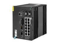 HPE Aruba 4100i - Switch - 8 x 10/100/1000 (PoE Class 4) + 4 x 10/100/1000 (PoE Class 6) + 2 x SFP+ - DIN-skenmonterbar - PoE Class 4 / PoE Class 6 JL817A