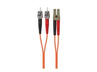 Belkin - Nätverkskabel - LC/PC-multiläge (hane) till ST/PC multiläge (hane) - 1 m - fiberoptisk - 50/125 mikron F2F402L0-01M