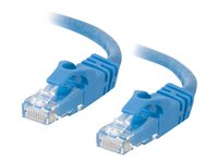 C2G Cat6 Booted Unshielded (UTP) Crossover Patch Cable - Övergångskabel - RJ-45 (hane) till RJ-45 (hane) - 1 m - UTP - CAT 6 - formpressad, hakfri, tvinnad - blå 83523