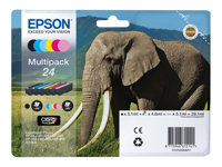 Epson 24 Multipack - 6-pack - 29.1 ml - svart, gul, cyan, magenta, ljus magenta, ljus cyan - original - blister - bläckpatron (alternativ för: Epson 24XL) - för Expression Photo XP-55, XP-750, XP-760, XP-850, XP-860, XP-950, XP-960, XP-970 C13T24284011