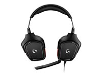 Logitech Gaming Headset G332 - Headset - fullstorlek - kabelansluten - 3,5 mm kontakt - svart, röd 981-000757