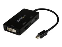 StarTech.com A/V-reseadapter: 3-i-1 Mini DisplayPort till VGA-, DVI- eller HDMI-konverterare - Videokort - Mini DisplayPort hane till HD-15 (VGA), DVI-D, HDMI hona - 27 cm - svart - aktiv, 1920 x 1200 (WUXGA) stöd - för P/N: DKT31CMDPHPD MDP2VGDVHD
