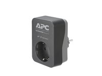 APC Essential Surgearrest PME1WB-GR - Överspänningsskydd - AC 220/230/240 V - 4000 Watt - utgångskontakter: 1 - Tyskland - svart PME1WB-GR