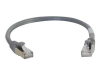 C2G Cat6a Booted Shielded (STP) Network Patch Cable - Patch-kabel - RJ-45 (hane) till RJ-45 (hane) - 3 m - STP - CAT 6a - formpressad, hakfri, tvinnad - grå 89904