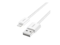 Belkin BoostCharge - Lightning-kabel - USB typ A hane till Lightning hane - 1.5 m - MFI-certifierad - vit (paket om 2) BBD012HQ05WH2PK
