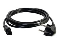 C2G Laptop Power Cord - Strömkabel - IEC 60320 C5 till power CEE 7/7 (hane) - AC 250 V - 3 m - formpressad - svart - Europa 80608