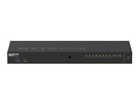 NETGEAR AV Line M4250-10G2F-PoE+ - Switch - L3 - Administrerad - 10 x 10/100/1000 (8 PoE+) + 2 x Gigabit SFP - sida till sida luftflöde - rackmonterbar - PoE+ (240 W) - AC GSM4212P-111EUS