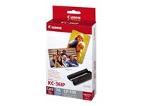 Canon KC-36IP - 54 x 86 mm bläckpatron/papperssats - för Canon SELPHY CP1000, CP1200, CP1300, CP530, CP780, CP790, CP800, CP820, CP900, CP910 7739A001