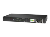 APC Netshelter Rack Automatic Transfer Switch AP4450A - Redundant omkopplare (kan monteras i rack) - AC 100/120 V - 1440 VA - 1-fas - Ethernet 10/100/1000, USB - utgångskontakter: 10 - 1U - 2.44 m sladd - svart AP4450A