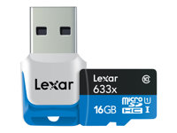 Lexar High Performance - Flash-minneskort - 16 GB - UHS Class 1 / Class10 - 633x - microSDHC UHS-I LSDMI16GBBEU633R