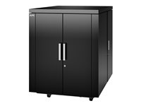 APC NetShelter CX Secure Soundproof Server Room in a Box Enclosure - Shock Packaging - Rack skåp - med strömfördelningsenhet - svart - 18U - 19" AR4018SPX429