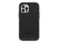 OtterBox Defender Series - ProPack Packaging - baksidesskydd för mobiltelefon - robust - polykarbonat, syntetiskt gummi - svart - för Apple iPhone 12, 12 Pro 77-66179