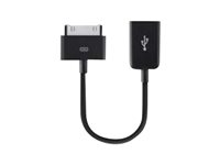 Belkin On-The-Go - USB-adapter - Samsung 30-stifts dockningskontakt (hane) till USB (hona) - 12 cm - svart - för Samsung Galaxy Tab, Tab WiFi F2CU015BTBLK