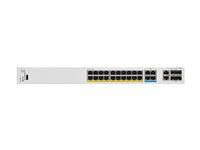 Cisco Catalyst 1300-24MGP-4X - Switch - L3 - Administrerad - 16 x 10/100/1000 (PoE+) + 8 x 2.5G (PoE+) + 4 x 10 Gigabit SFP+ - rackmonterbar - PoE+ (195 W) C1300-24MGP-4X