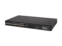 HPE FlexNetwork 5140 24G PoE+ 4SFP+ EI - Switch - L3 - smart - 24 x 10/100/1000 (PoE+) + 4 x kombo 10/100/1000Base-T (PoE+)/100/1000Base-X SFP + 4 x 10 Gigabit Ethernet / 1 Gigabit Ethernet SFP+ - rackmonterbar - PoE+ (370 W) JL827A#ABB