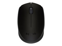 Logitech M171 - Mus - höger- och vänsterhänta - trådlös - 2.4 GHz - trådlös USB-mottagare - svart 910-004424