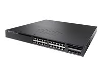 Cisco Catalyst 3650-24PDM-L - Switch - Administrerad - 24 x 10/100/1000 (PoE+) + 2 x 10 Gigabit SFP+ - skrivbordsmodell, rackmonterbar - PoE+ (390 W) WS-C3650-24PDM-L