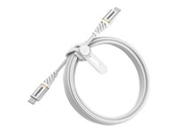 OtterBox Premium - USB-kabel - 24 pin USB-C (hane) till 24 pin USB-C (hane) - USB 2.0 - 3 A - 2 m - Strömförsörjningsstöd - molnhimmelfärgad vit 78-52681